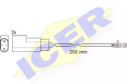 Сигнализатор, износ тормозных колодок ICER 610412 E C